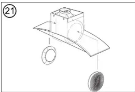 FRIGIDAIRE FHPC3660LS - Installation de la hotte de cuisine au plafond en mode de recirculation - 2