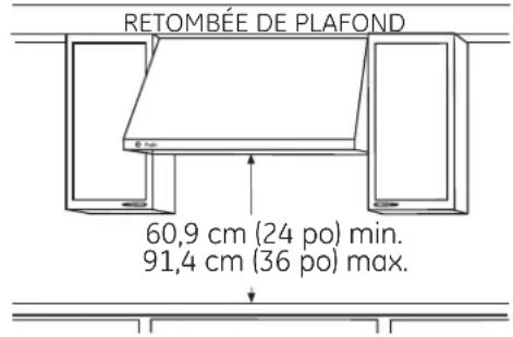 GE Cafe CV936MSS - INSTALLATION SOUS UNE RETOMBEE DE PLAFOND - 1