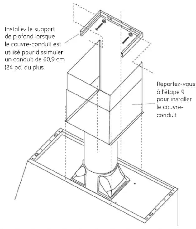 GE Cafe CV936MSS - INSTALLATION DU SUPPORT DE PLAFOND - 1