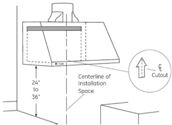 GE Cafe CV936MSS - INSTALL HOOD ONTO WALL - 1