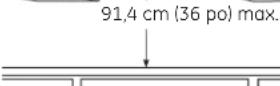 GE JV936DSS - Pour éviter les produits peu esthétiques, prévoyez installer la hotte à une hauteur permettant l'installation du couvre-conduit décoratif : - 7