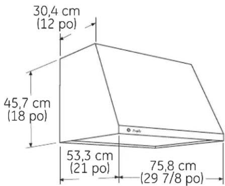 GE JV936DSS - DIMENSIONS DU PRODUIT - 1