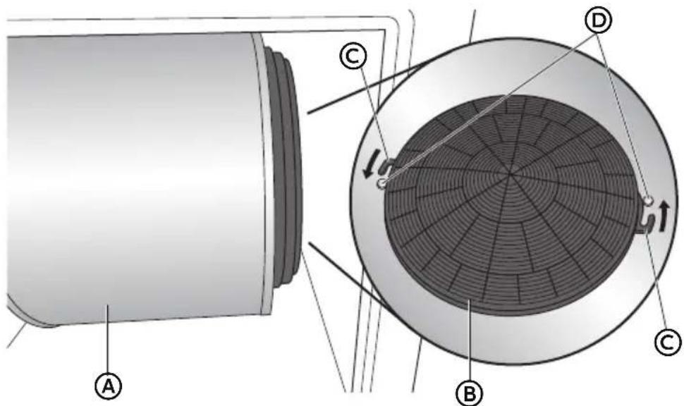 HAIER HCH3100ACS - Entrée d'air du ventilateur - côte droit - 1