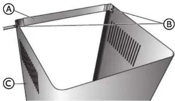 HAIER HCH2100ACS - PASO 3 - INSTALE EL SOPORTE DE LA CUBIERTA DEL DUCTO DE ESCAPE - 1