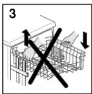 ZEROWATT ZL 8211 - B.: NON SOLLEVARE O ABBASSARE MAI IL CESTO DA UN SOLO LATO (fig. 3). - 3