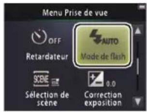 NIKON Coolpix S02 - Touchez Mode de flash. - 1