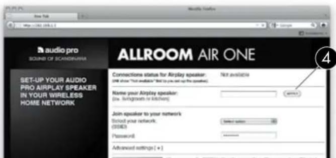 AUDIO PRO Allroom Air One - CONFIGURACIÓN INALÁMBRICA UTILIZANDO UN NAVEGADOR DE INTERNET - 3