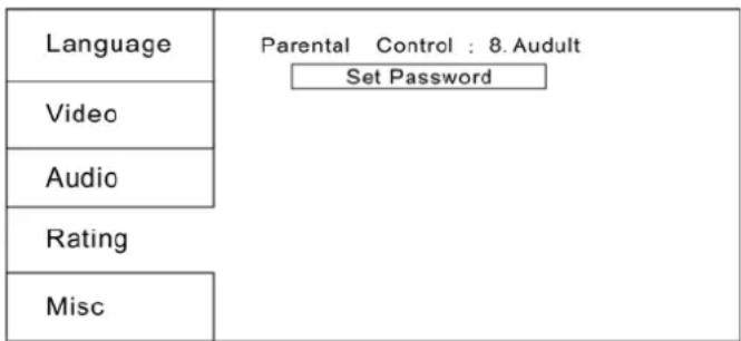 AEG DVD 4520 HDMI - RATING SETUP - 1