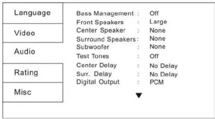 AEG DVD 4520 HDMI - AUDIO SETUP (CONFIGURACION DEL AUDIO) - 1