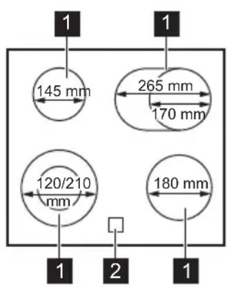 ZANKER KEV6043FBB - Kochfeldanordnung - 1