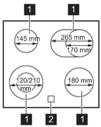 ZANKER KEV6043FBB - Indeling kookplaat - 1