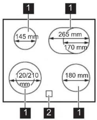 ZANKER KEV6043FBB - Cooking surface layout - 1