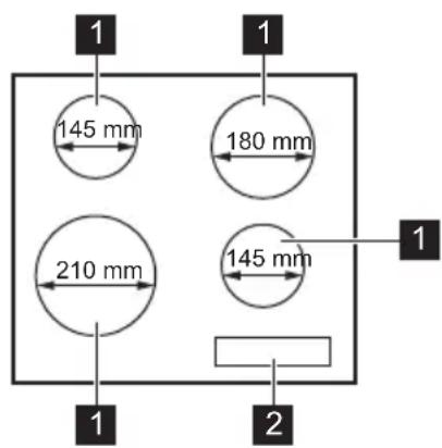 ZANUSSI ZEV6340FBA - DISPOSICION DE LAS ZONAS DE COCCION - 1