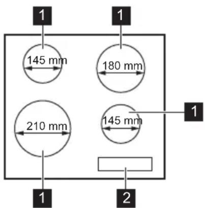 ZANUSSI ZEV6340FBA - INDELING KOOKPLAAT - 1