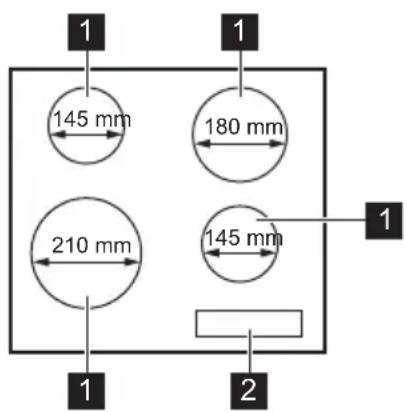 JUNO JKSN604F5 - Cooking surface layout - 1