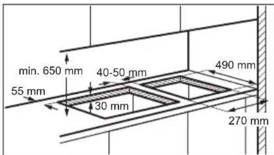 JUNO JKSN301R6 - Installation of more than one hob - 1