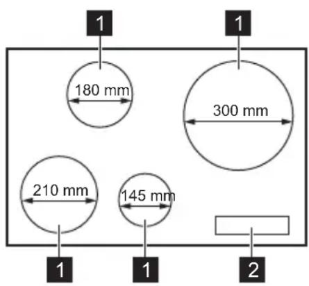 JUNO JKSI804F5 - Cooking surface layout - 1