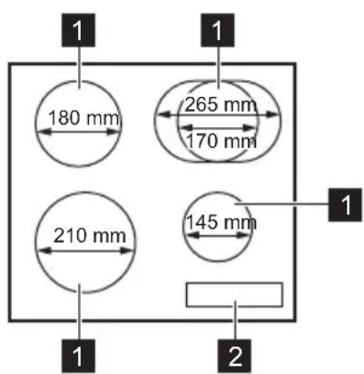 JUNO JKSI605F5 - Cooking surface layout - 1