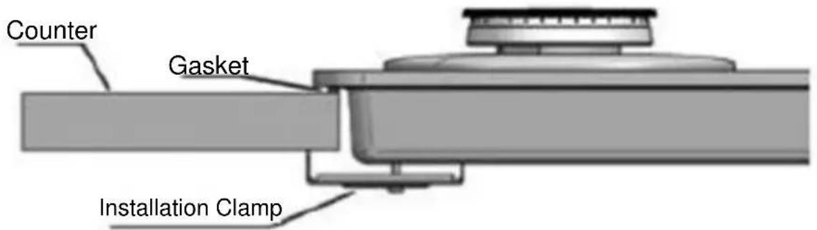 SILVERLINE CS 5244 - Installation of the Hob on the Counter - 1