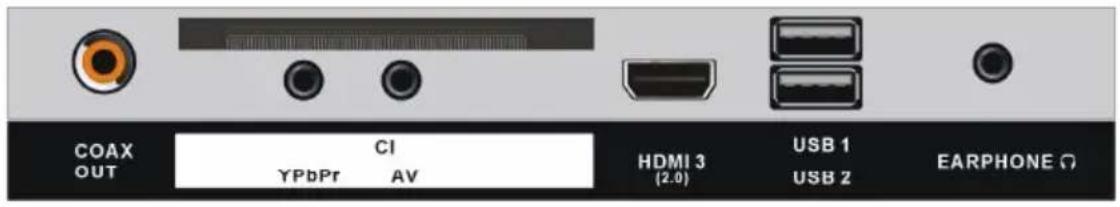 AKAI ATE55D1044K - CONNEXION COAXIALE - 1