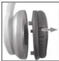 AEG KH 4230 BT - Change the ear pads - 1