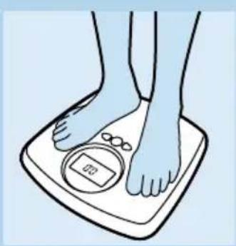 PHILIPS HF390 - Vejning incl. beregning af kroppens fedtprocent ved drug af memory-funktionen med personlige data - 3