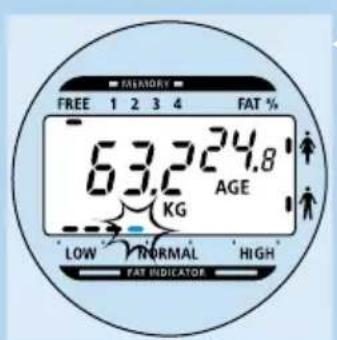 PHILIPS HF390 - Wegen met lichaamsvetindicatie en met gebruik van de opgeslagen persoonlijke waarden - 4