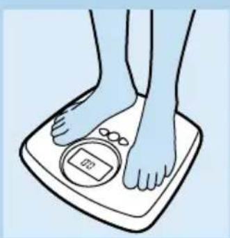 PHILIPS HF390 - Pesée avec le pourcentage du niveau de masse grasse sans valeurs personnelles - 5