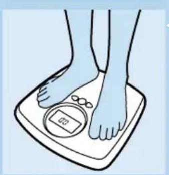 PHILIPS HF390 - Weighing with body fat percentage using personal data from the memory - 3