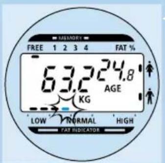 PHILIPS HF390 - Pesaje con percentaje de gratas corporal usingo los datos personales de la memoria - 4