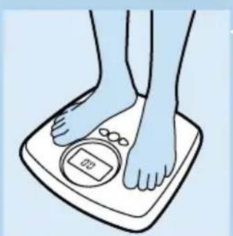 PHILIPS HF390 - Wiegen mit Angabe des prozentualen Fettanteils unter Verwendung der gespeicherten Werte - 3