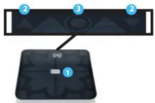 MEDISANA BS 440 Connect - B) Einstellen der persönlichen Daten auf der Waage / Gewichtsmessung mit Analysefunktion - 1