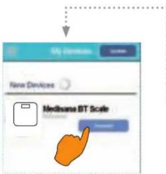 MEDISANA BS 430 Connect - C) Conexión de la balanza con un smartphone* - 7