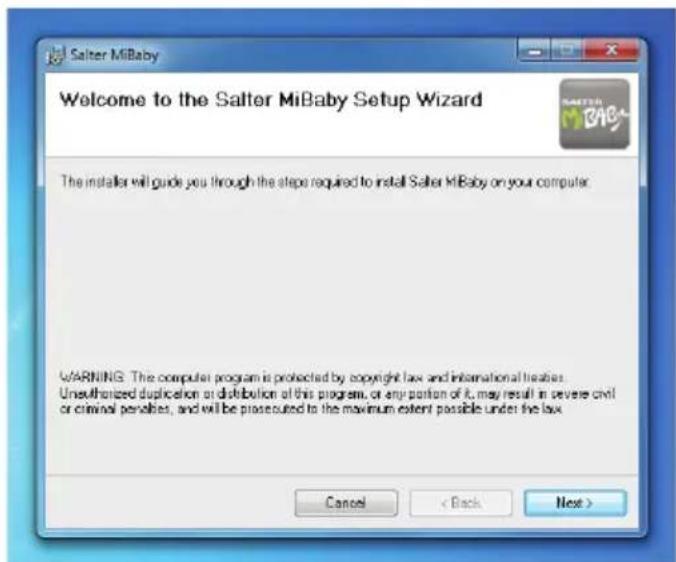 SALTER 9042 WH3R MiBaby - SOFTWARE-INSTALLATION - 1