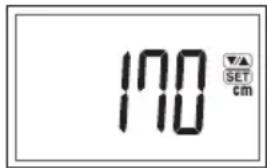 TANITA BC731 - Especificar a Altura - 1