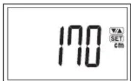 TANITA BC731 - Specify the Height - 1