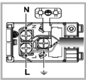 INDESIT FIMB 51K.A IX - Montaje del cable de alimentacion electrica - 2