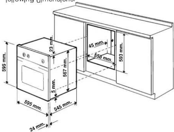 INDESIT FI 20.B - Fitting the appliance - 1