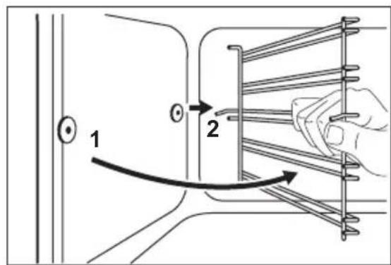 ELECTROLUX EOY5851FAX - Verwijderen van de inschuifrail - 2