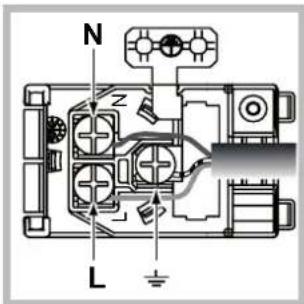 INDESIT IFG 63 K.A (WH) S - Montaje del cable de alimentación eléctrica - 2