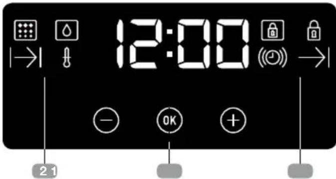TEKA HSB 635 P - Descripción del reloj electrónico - 1