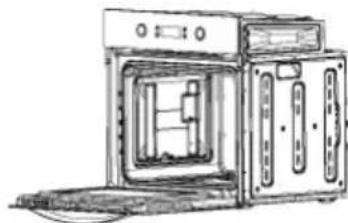 CATA LC 8110 PYR - Per estrarre gli accessori alla cavity del forno, seguire le istruzioni indicate di seguito: - 4
