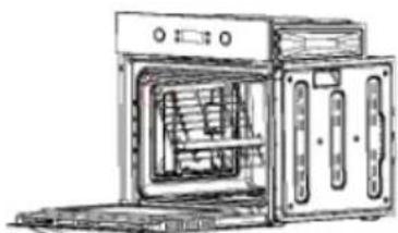 CATA LC 8110 PYR - 请根据以下说明取出烤箱内腔配件： - 3