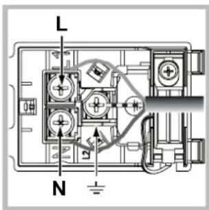 HOTPOINT FK 1039E .20 XHA S - Fitting the power supply cable - 2