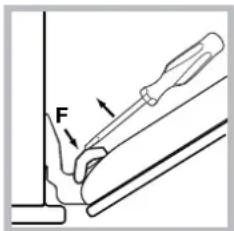 HOTPOINT FK 1039E .20 XHA S - ! Nei modelli dotati di LED INSIDE non è possibile smontare la porta. - 2