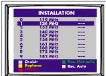 Finlux CT2112TN DVD - MENU D'INSTALLATION - 1