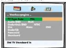 Finlux CTW2827TN DVD - VOORKEUZE PAGINA - 1