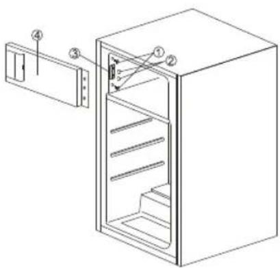 IGNIS ARL 979 - Inversion du sens de l'ouverture de la portedu compartmentinterieur - 1
