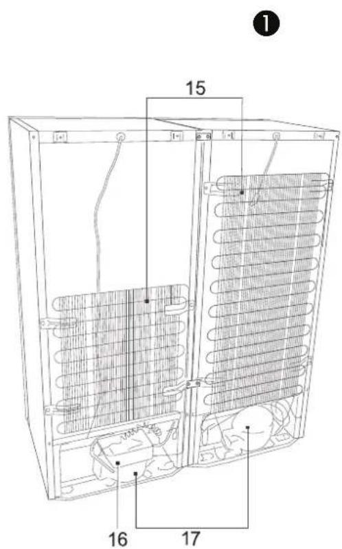 BRANDT BFU5456GB - DESCRIPPTION OFP THPE APPLIANCE, BASIPC PAPRTS (fig. 1) - 3