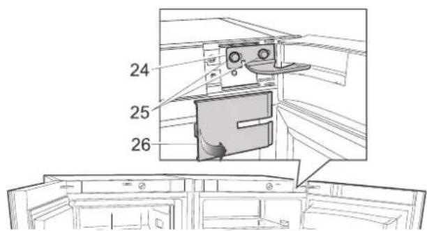 BRANDT BFU5456GB - Afstelling deurpositie als vlakken A of C van de apparatuur Niet op een gelijk niveau staan - 2